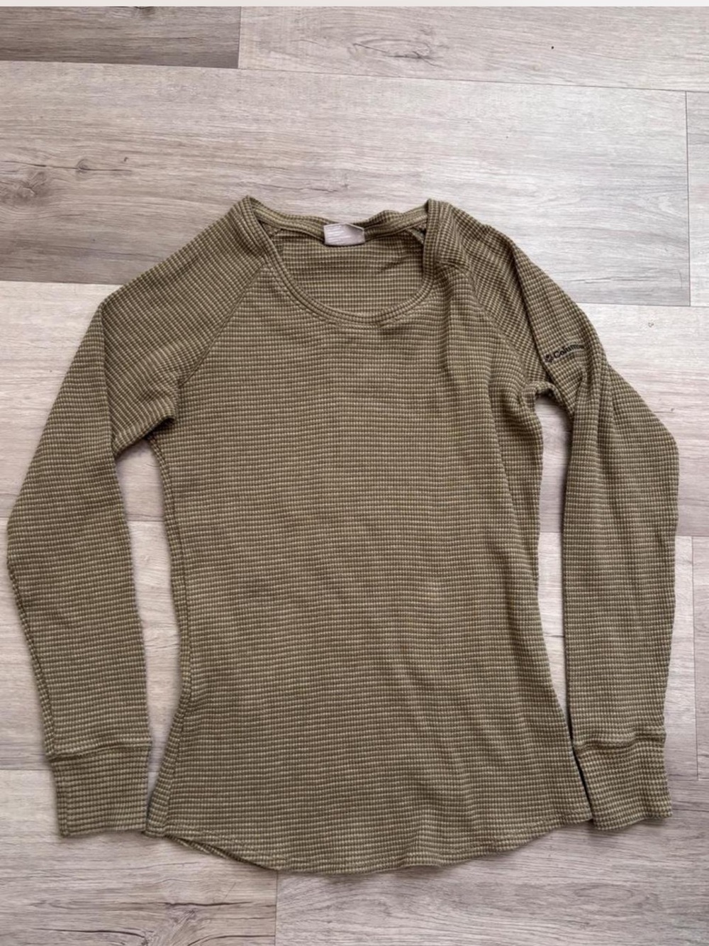 Columbia Women's Olive Waffle Knit Long-Sleeve Top